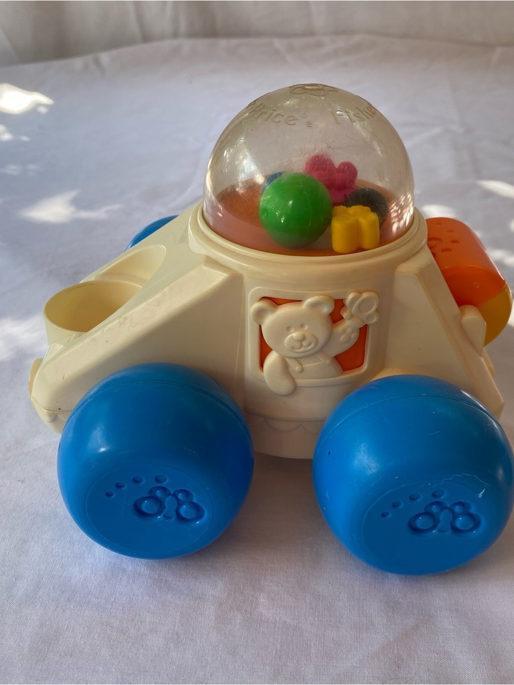 Vintage Fisher Price Pop Up Bear Toy 1987 Rolling Ball Popper - Picture 4 of 7